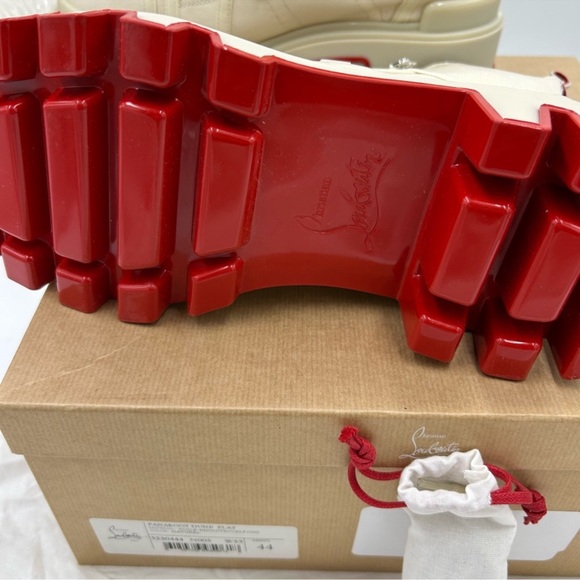 Men’s Christian Louboutin Panaroot dune combat boots coded canvas/leather 44EU - Picture 9 of 12